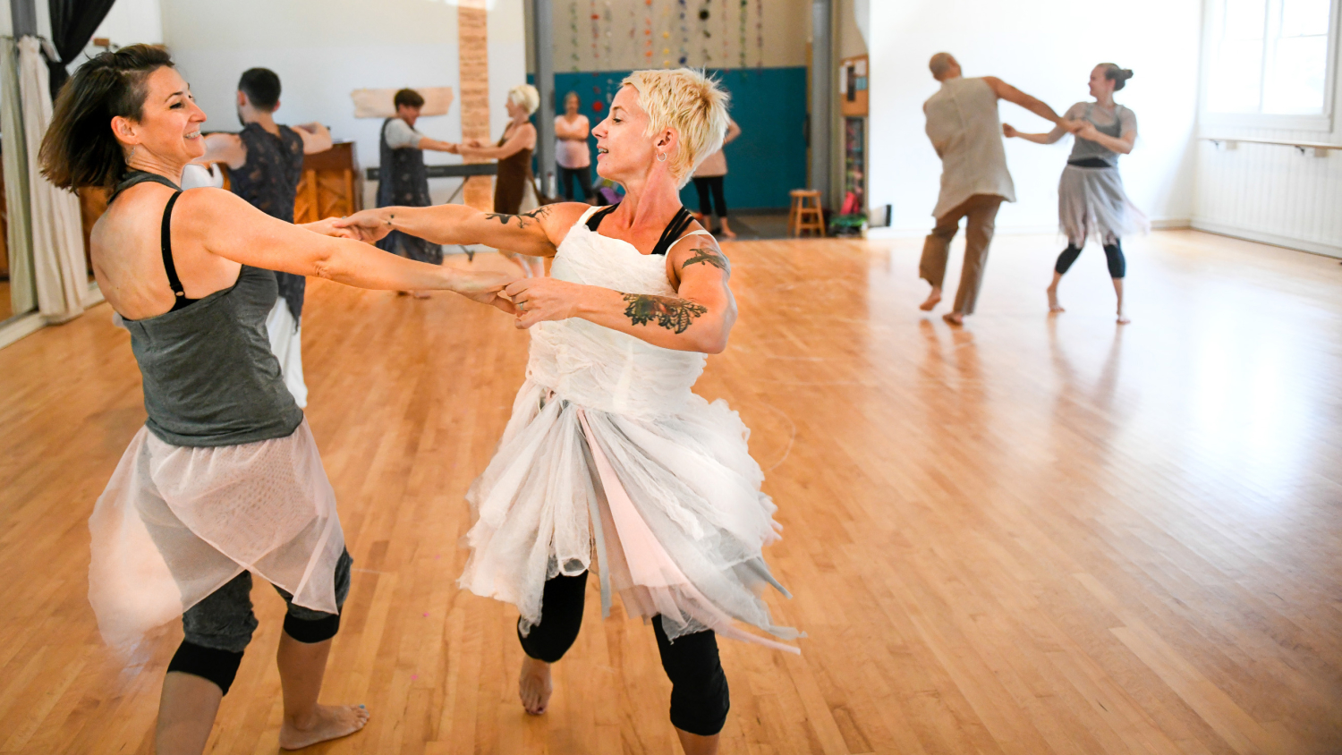 Black Box Dance Theatre dancers rehearse for their Applied Dance + Inspired Mathematics performance