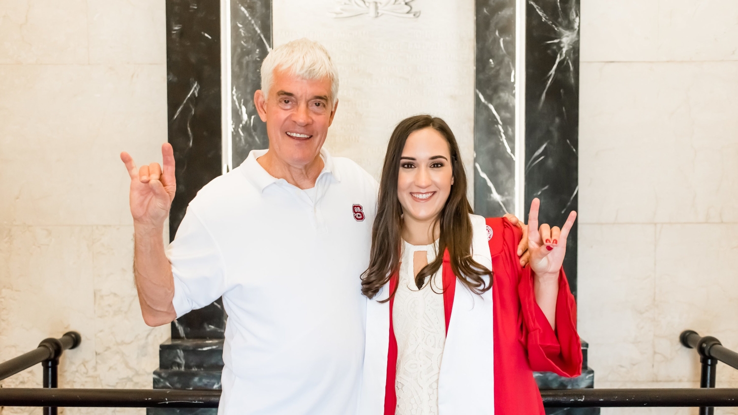 Tom Stafford and Emily Caporali in the Shrine Room