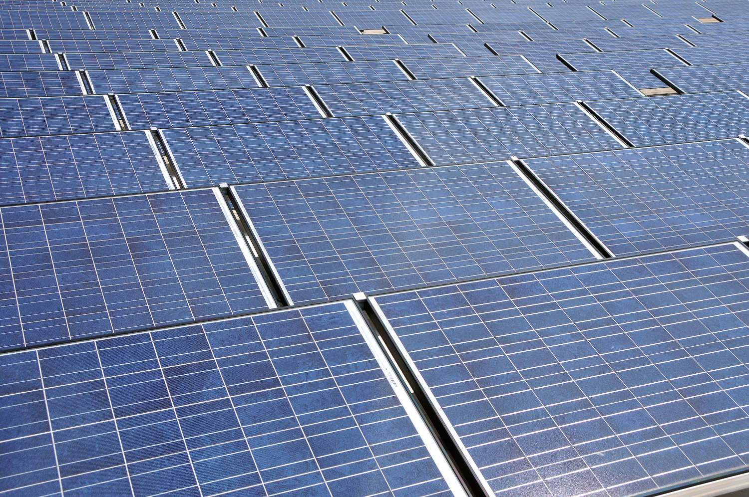 Solar array on the roof of the Keystone Science Center on Centennial Campus