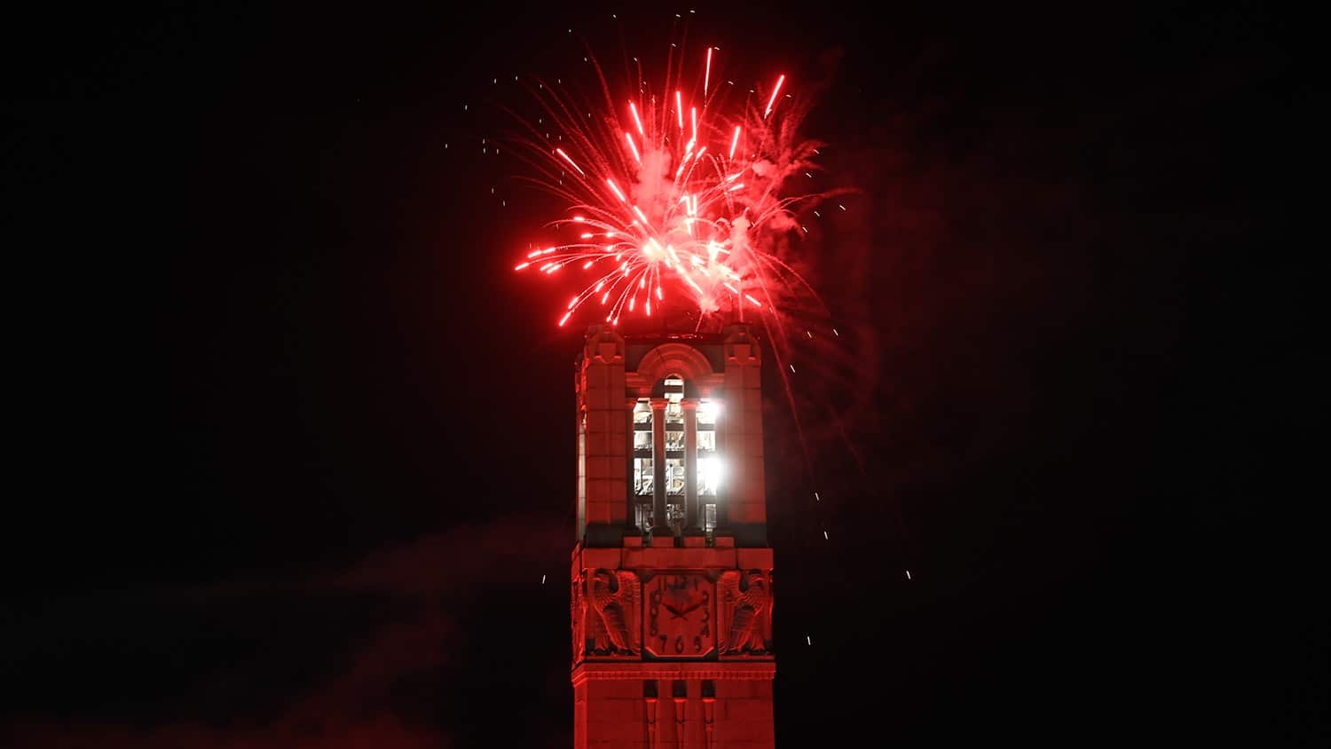 We traditionally light up the sky above the Memorial Belltower with a fireworks show during Packapalooza.